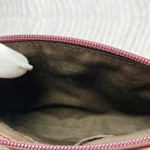 Coach Wine Wristlet Signature Canvas Studs Leather - Picture 9 of 9